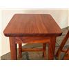 Image 3 : Qty 2 Wooden Stools w/ Footrests 12" x 12" x 23"H