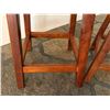 Image 4 : Qty 2 Wooden Stools w/ Footrests 12" x 12" x 23"H