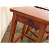 Image 6 : Qty 2 Wooden Stools w/ Footrests 12" x 12" x 23"H