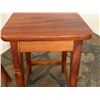 Image 8 : Qty 2 Wooden Stools w/ Footrests 12" x 12" x 23"H