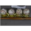 Image 2 : Autographed Mini Bat w/4 Autographed Showcased Baseballs