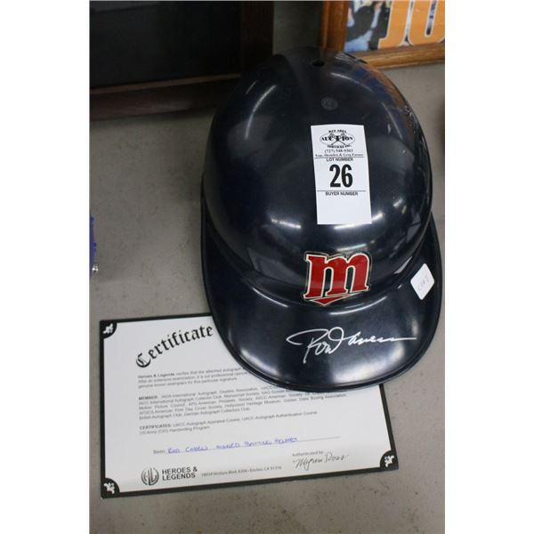 Rod Carew Autographed Batters Helmet w/COA