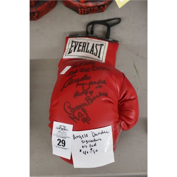 Angelo Dundee Autographed Everlast Boxing Glove