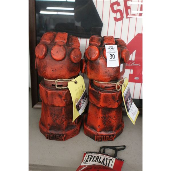 2-Autographed Hellboy Hand of Doom Glove w/COA - 2 X $