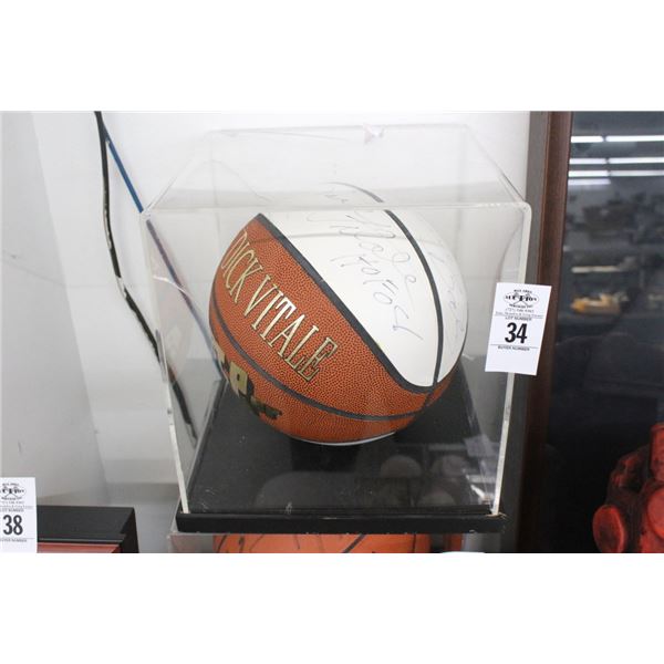 Dick Vitale Autographed Basketball w/Showcase