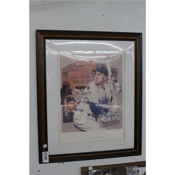 Duke Snyder Ebits Field Framed Memorabilia Signed/Numbered