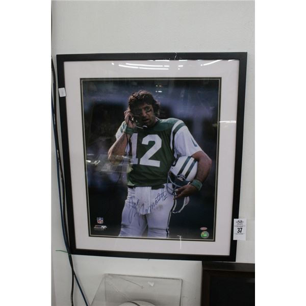 Joe Nameth Large Framed Autographed Photo