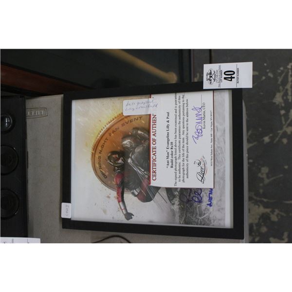 Opening Night Event Promotion Autographed by Avangeline Lilly/Paul Rudd