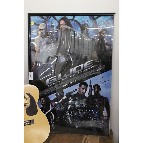 GI Joe The Rise of Cobra Framed Movie Poster Framed - Damaged