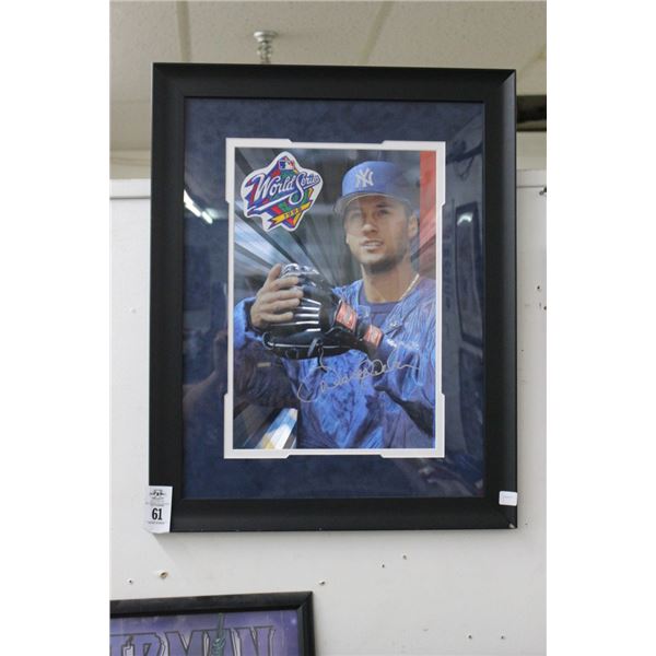 NY Yankees Autographed Player Photo Derrick Jeter w/COA