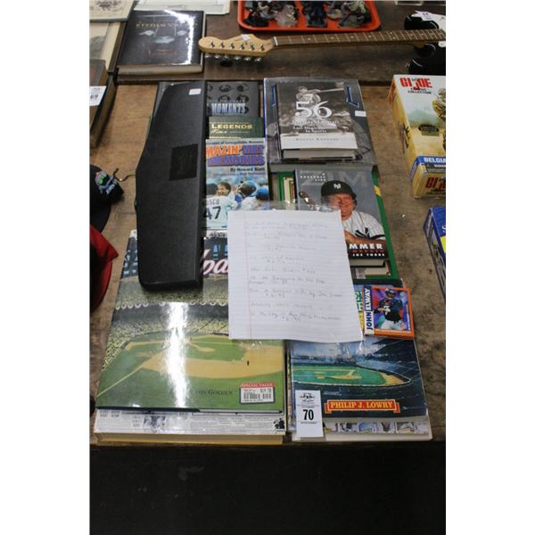 Asst. Baseball Memorial Books Joe Dimaggio, Coopertown, Mets, Roger Meres, Others