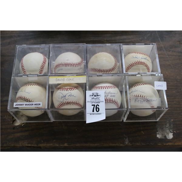 8-Autographed Baseballs - 8 X $
