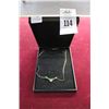 Image 1 : 14K  YG  Necklace w/Emerald Stones - 7.3G
