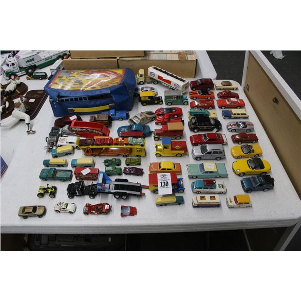 Asst. Collector Die Cast Cars w/Vintage Matchbox Case