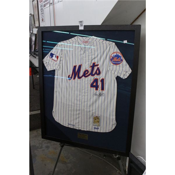 Tom Seaver NY Mets Autographed Framed Jersey In Showcase