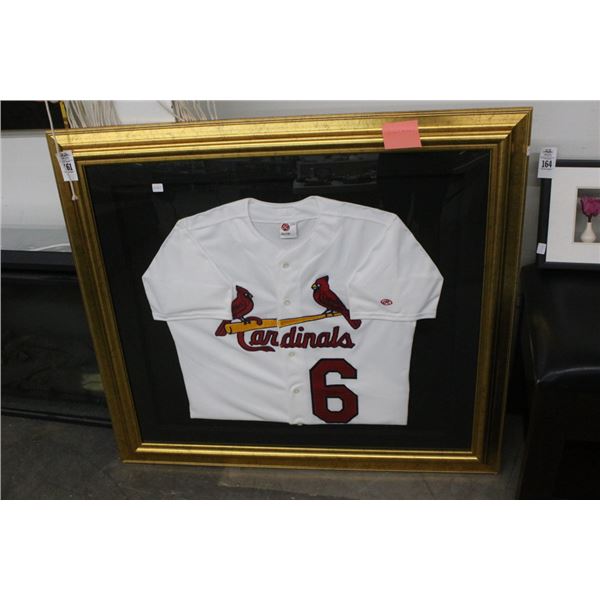 Cardinals  # 6  Framed Jersey