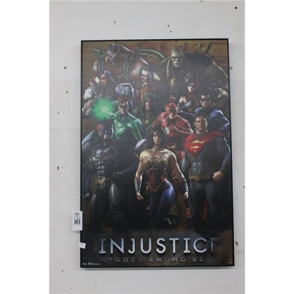 Framed Oil On Board Injustice Gods Among Us Super Heroes Wall Art