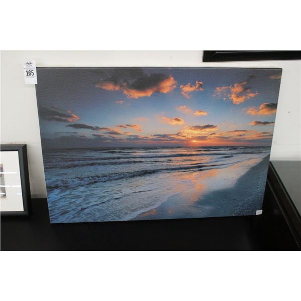 Unframed Sunset Beach Scene Wall Photo