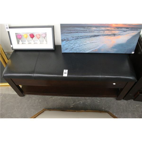 Mocha Padded Hall Bench