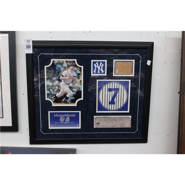 Framed Mickey Mantle Memorabilia