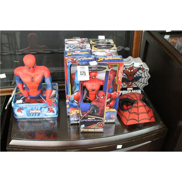 12-Spiderman Collector Figurine/Mask/Bank - 12 X $