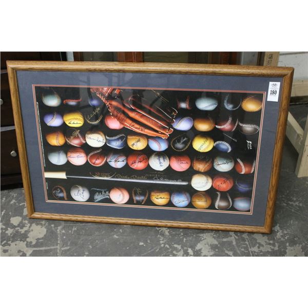 Baseball Hall of Famers Autographed Poster Prints w/COA's with Each Signature