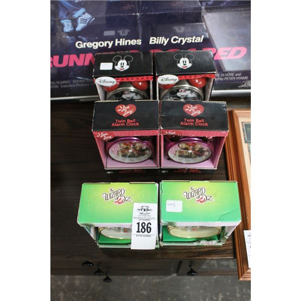 6-Mickey/Louis/Oz Collector Clocks - 6 X $