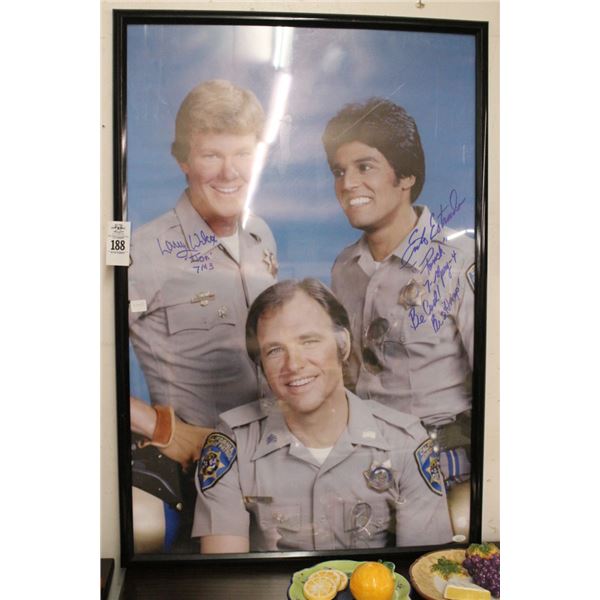 Chips Larry Wilcox/Eric Estrada Autographed Vintage Series Photo
