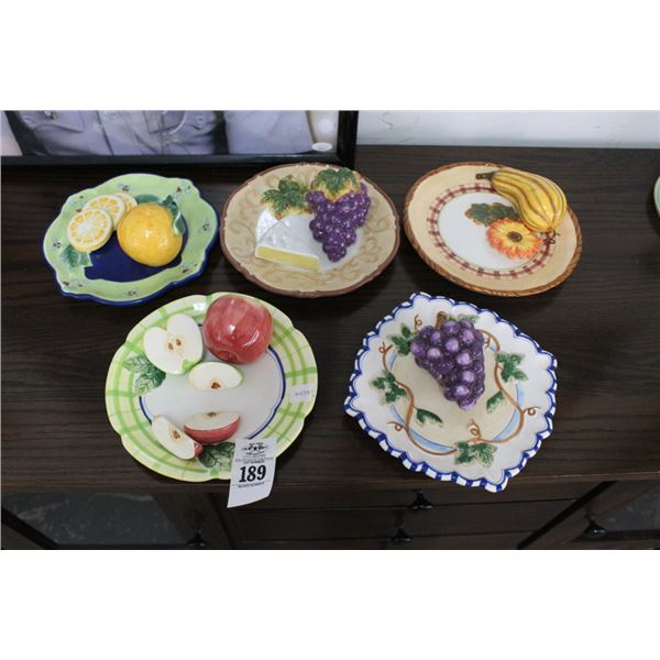 Ganz Bella Casa Faux Fruit Dish Set - 5
