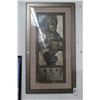 Image 1 : Framed Greek Wall Bust Artist Signed - 20"  X  40"