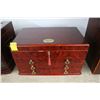 Image 1 : Thompson Cherry Burl Locking Cigar Humidor