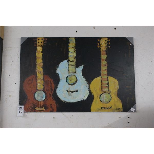 Guitar Wall Art Signed Deann