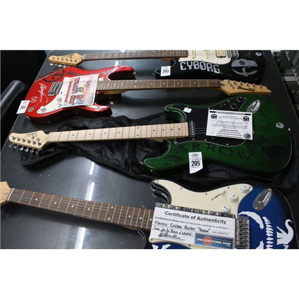 Glarry Electric Guitar Autographed by Band Members w/COA