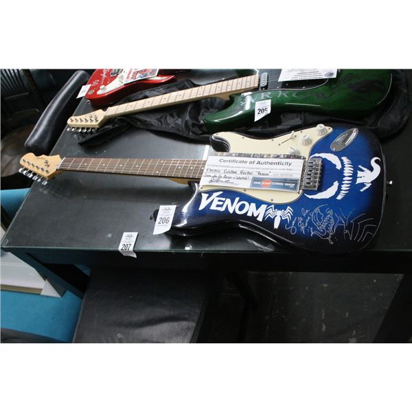 Mahar Fender Electric Guitar Autographed Sam Day Larosa w/COA