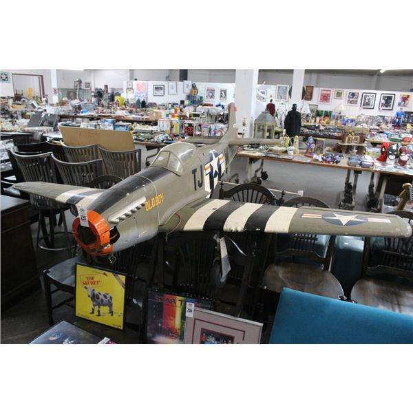 War Plane Model Airplane - Missing Engine/Propeller