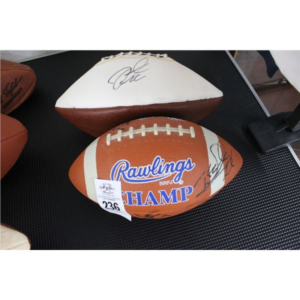 Team Autographed Football and Another Autographed Football