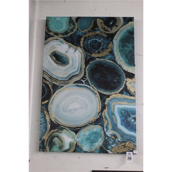 Unframed Oil On Canvas Agate - 24"  X  36"