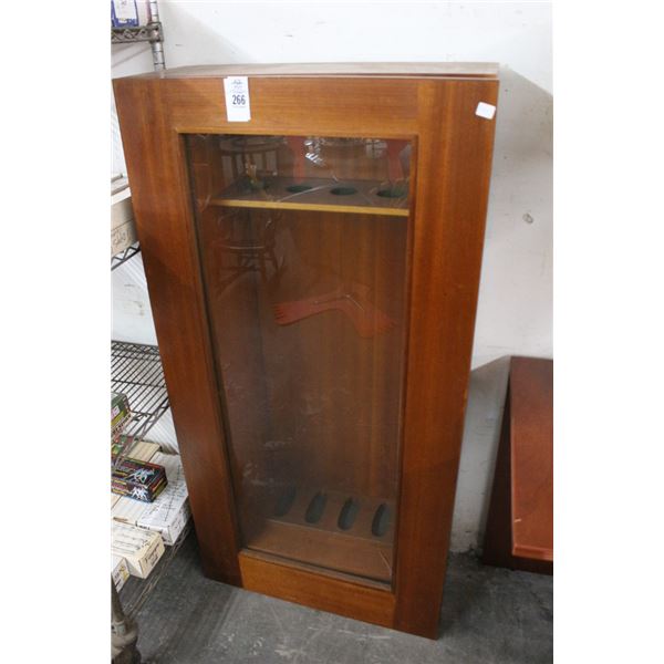Mahogany Glass Door Rifle Cabinet