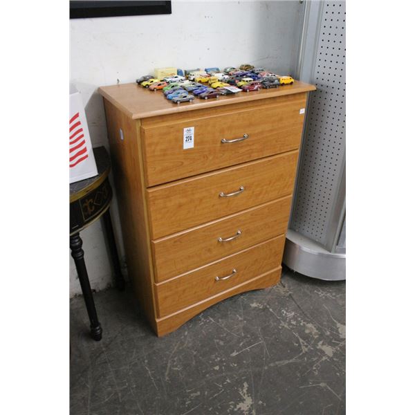 Oak Style 4 Drawer Chest