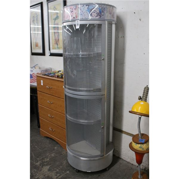 Rolling Swivel Peg Board Merchandising Display