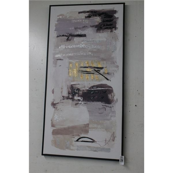 Oil On Canvas Abstract - 24"  X  48"