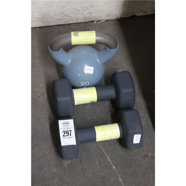New Dumbells/Kettle Bell - 3 Pc.