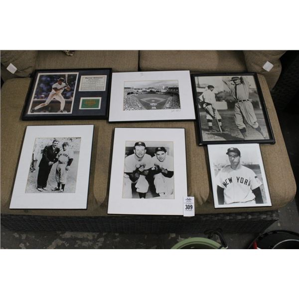 6-Vintage Baseball/Stadium Photo w/Bernie Williams - 6 X $