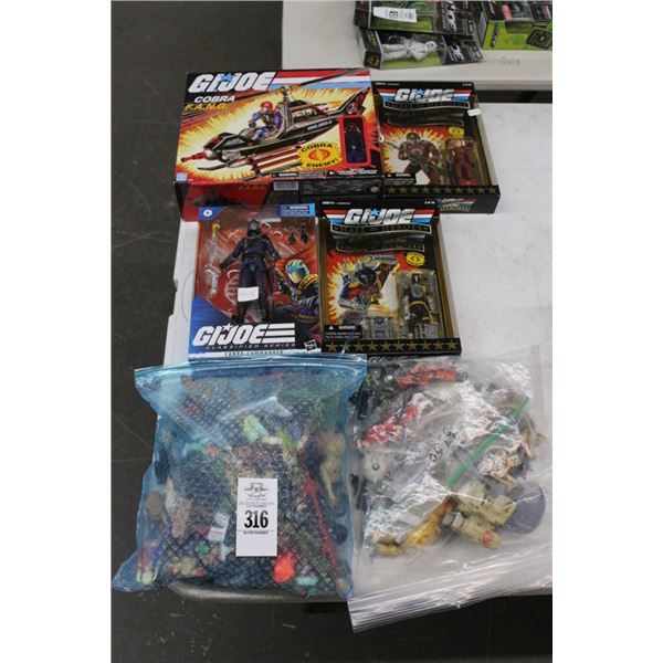 GI Joe Figurines 3, Cobra Helicopter, Asst. Miniature Figurines