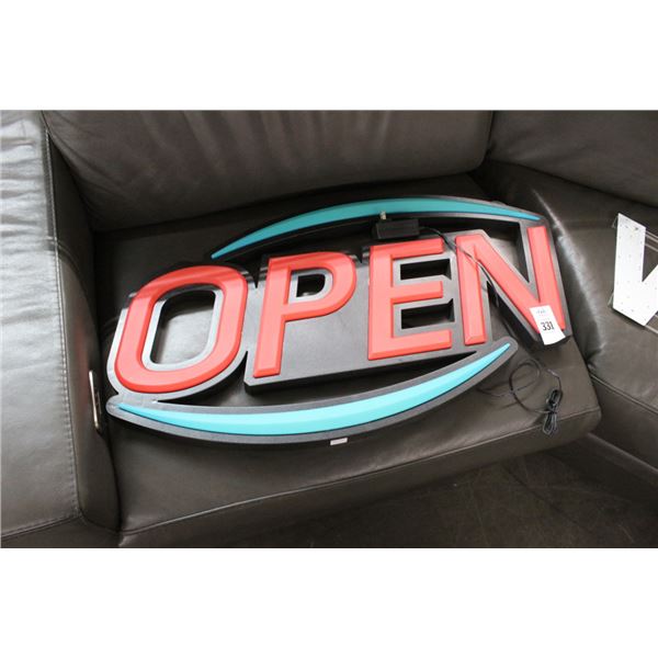 Large Lighted Open Sign - No Shipping