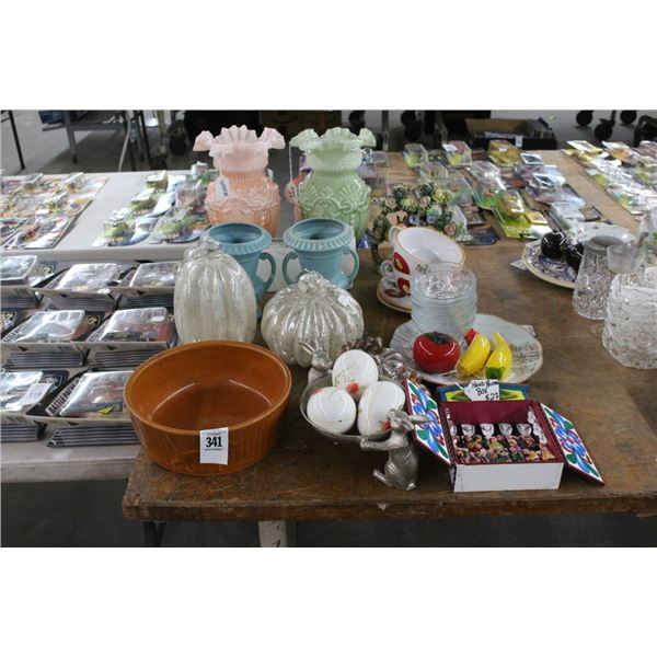 Art Glass Pumpkins, Vases, Veggies, Easter Décor, Capodimonte Style Centerpiece