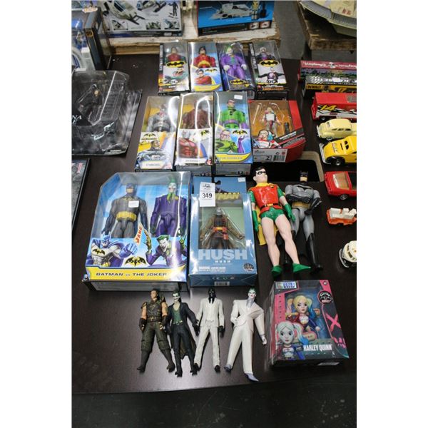 Batman Figurines Boxed 10, Unboxed 6, Harley Quinn Figurine