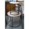 Image 2 : Square Round Faux Wood Top Contemporary End Tables - 3
