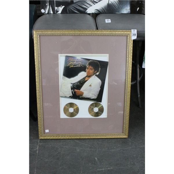 Michael Jackson Thriller Framed Album Cover w/Discs Shadowbox Collector Set