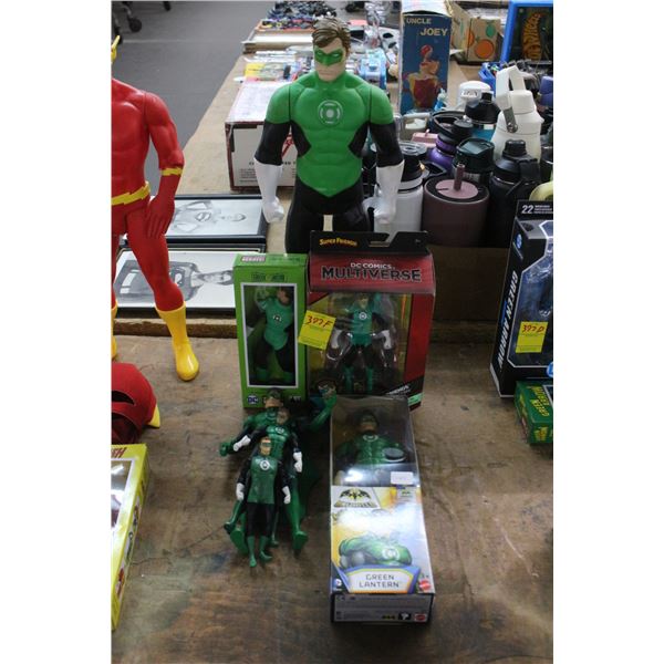 Green Lantern Figurines - 4 In Box - 3 Loose